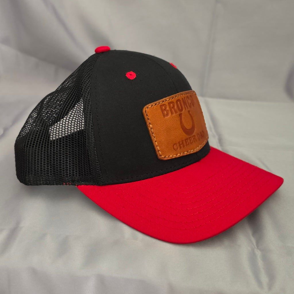 Bronco Cheer Dad Leather Patch Hat